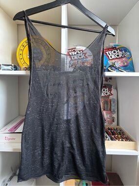 Sheer Black Women's FOX Tank Top